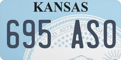 KS license plate 695ASO