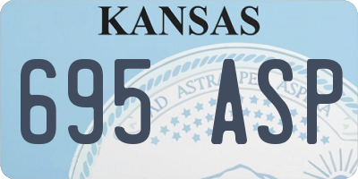 KS license plate 695ASP