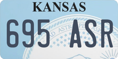 KS license plate 695ASR