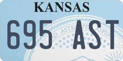 KS license plate 695AST