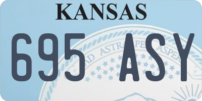 KS license plate 695ASY