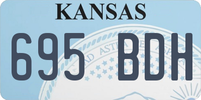 KS license plate 695BDH
