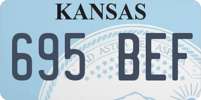 KS license plate 695BEF