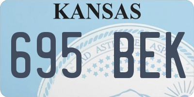 KS license plate 695BEK