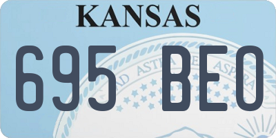KS license plate 695BEO