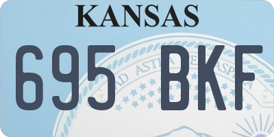 KS license plate 695BKF