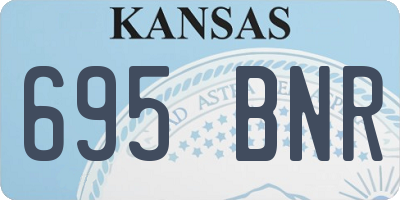 KS license plate 695BNR