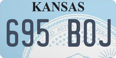 KS license plate 695BOJ