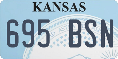 KS license plate 695BSN