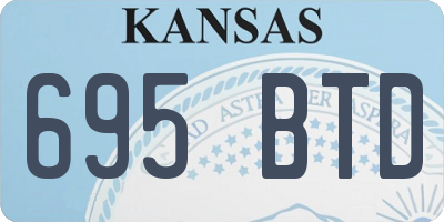 KS license plate 695BTD