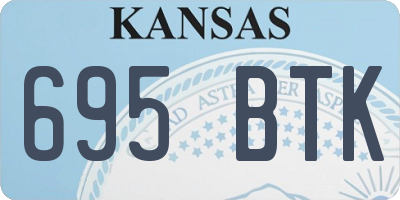 KS license plate 695BTK