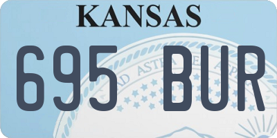 KS license plate 695BUR