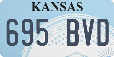 KS license plate 695BVD