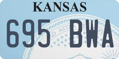 KS license plate 695BWA
