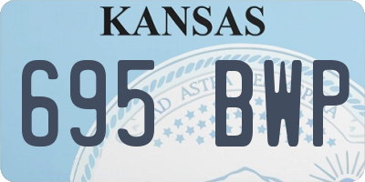 KS license plate 695BWP
