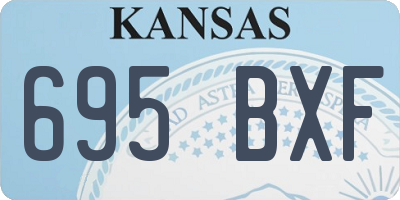 KS license plate 695BXF