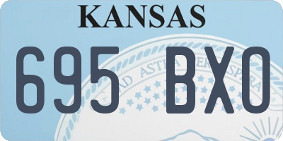 KS license plate 695BXO