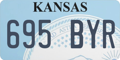 KS license plate 695BYR