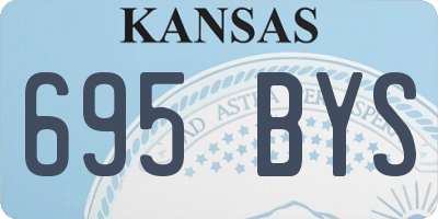 KS license plate 695BYS