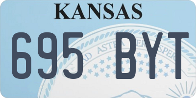 KS license plate 695BYT