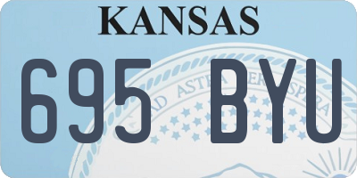 KS license plate 695BYU