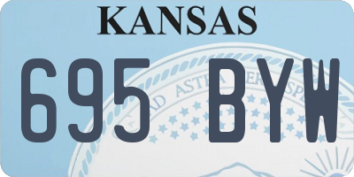 KS license plate 695BYW