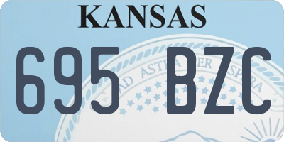 KS license plate 695BZC