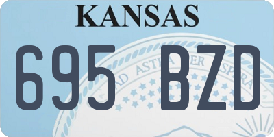 KS license plate 695BZD