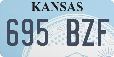 KS license plate 695BZF