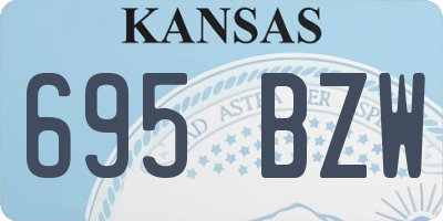 KS license plate 695BZW
