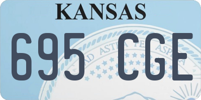 KS license plate 695CGE