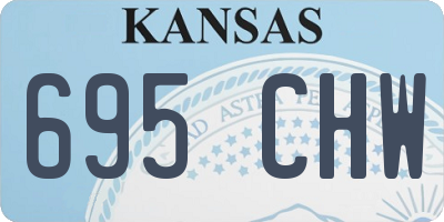 KS license plate 695CHW