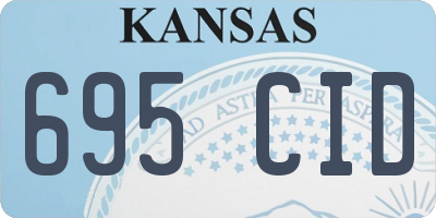 KS license plate 695CID