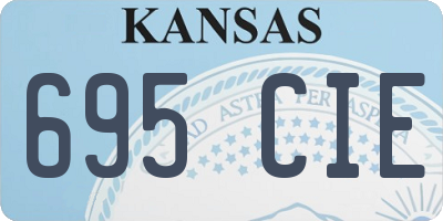 KS license plate 695CIE