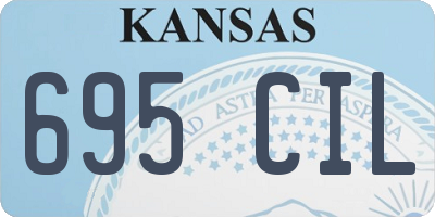 KS license plate 695CIL