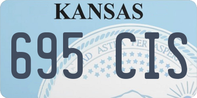 KS license plate 695CIS