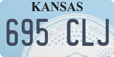 KS license plate 695CLJ