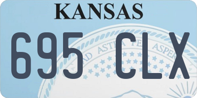 KS license plate 695CLX