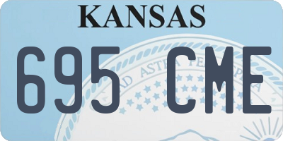 KS license plate 695CME