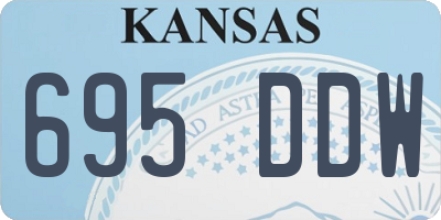 KS license plate 695DDW