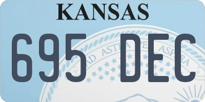 KS license plate 695DEC