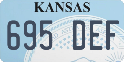 KS license plate 695DEF