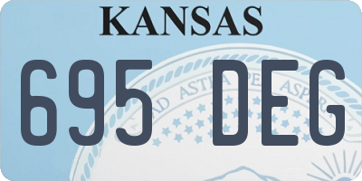 KS license plate 695DEG