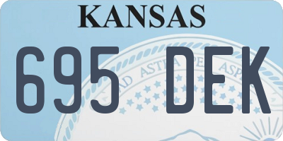 KS license plate 695DEK
