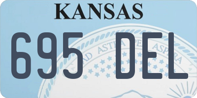 KS license plate 695DEL