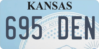 KS license plate 695DEN