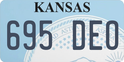 KS license plate 695DEO