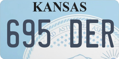 KS license plate 695DER