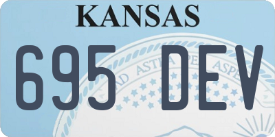 KS license plate 695DEV