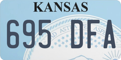 KS license plate 695DFA